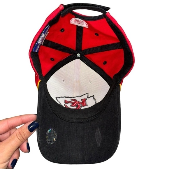 Kansas City Chiefs NFL Football Hat OS Baseball Cap Red White Arrowhead Missouri - Picture 10 of 15